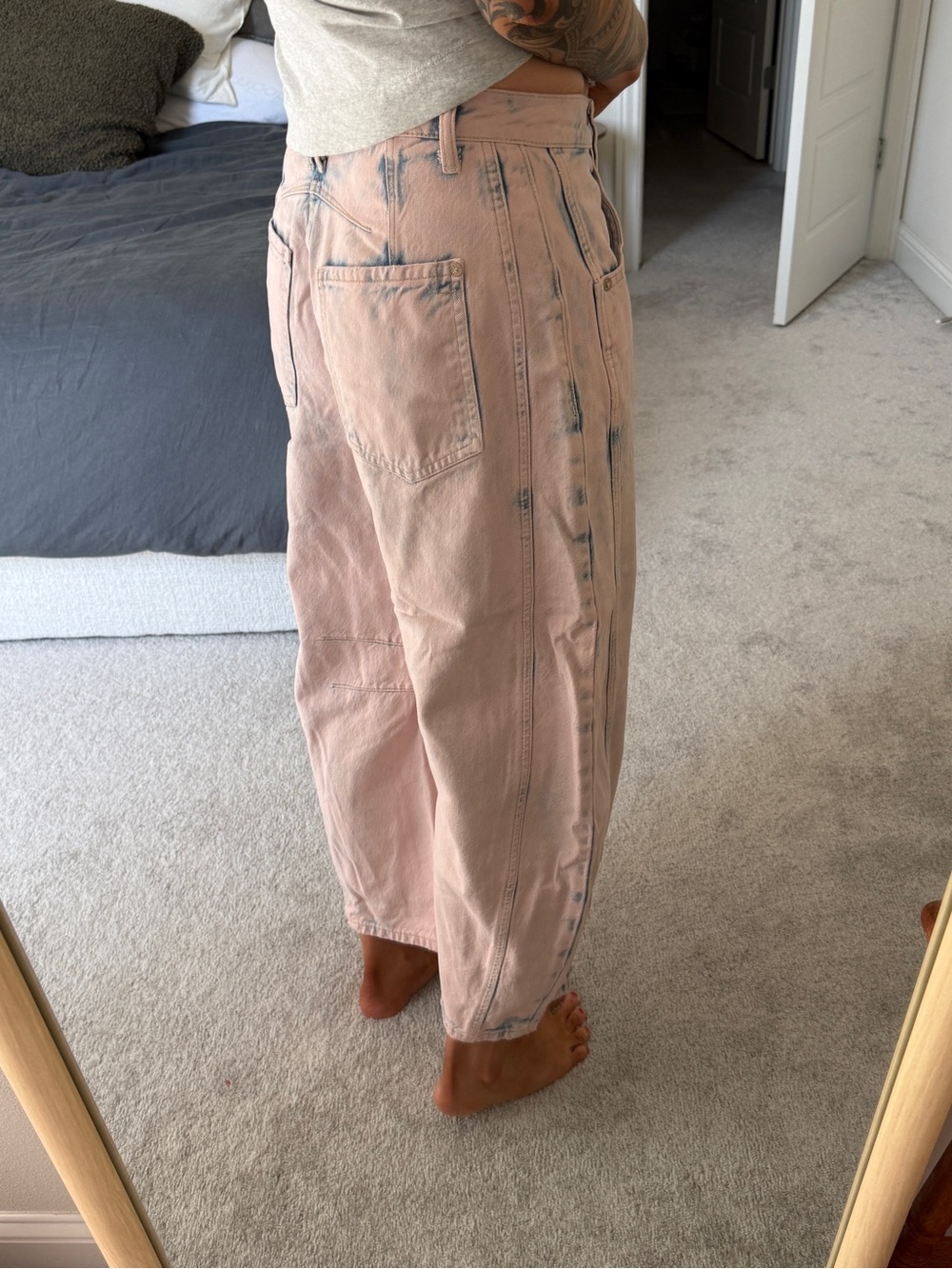 Free people lucky you/good luck barrel jeans - Picture 2 of 8